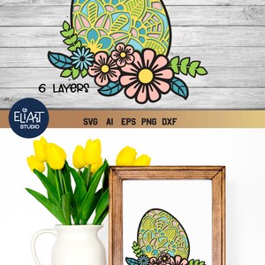 Easter SVG, 3D Layered Mandala SVG, Digital Cutting File Commercial Use ...