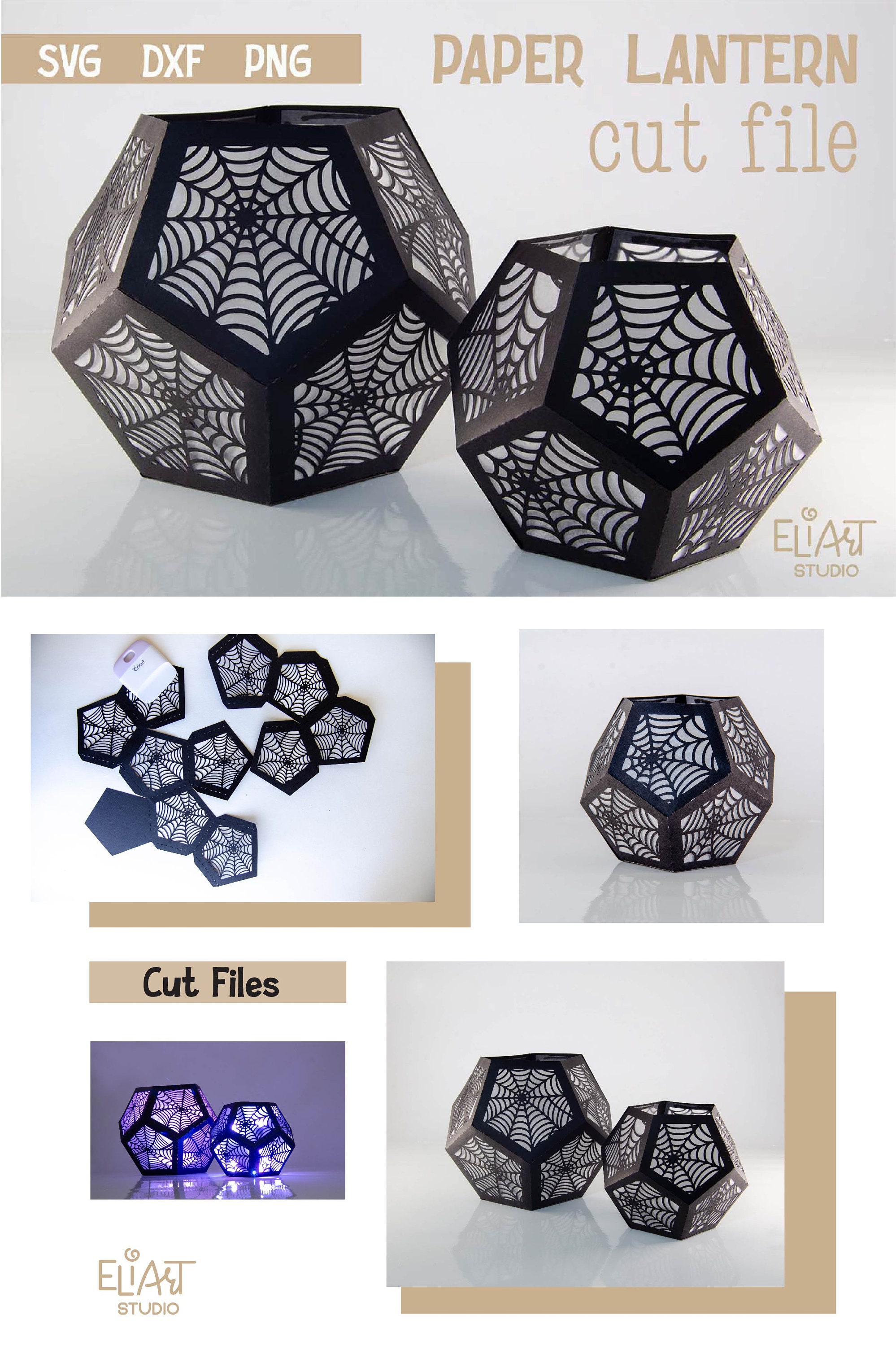 Decorative triangle lantern stencil/Paper cutting/SVG By Svetlana