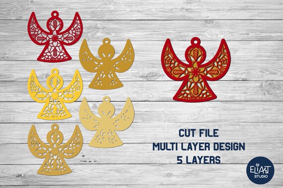 Download Christmas Angel Svg 3d Layered Mandala Svg Ornaments Svg 5 Etsy