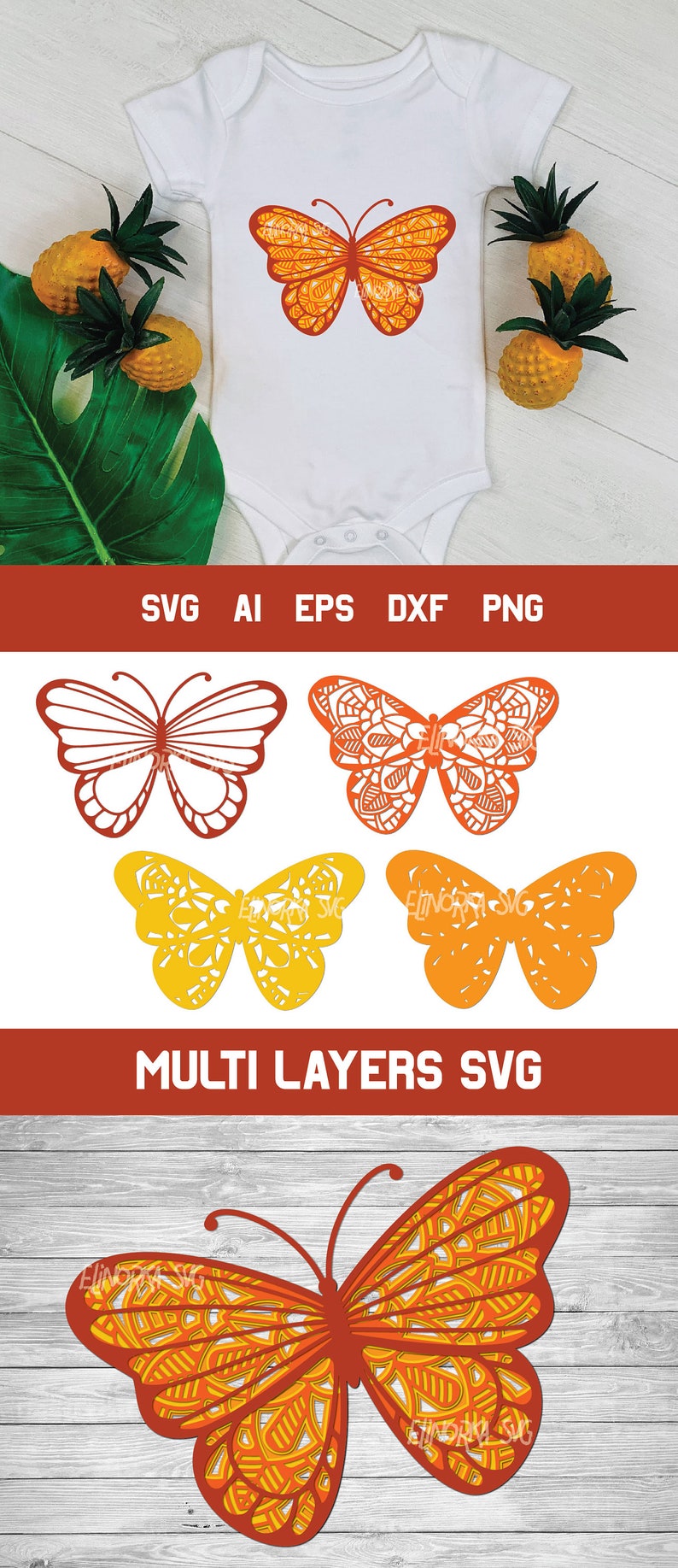 Download Multi Layer Butterfly SVG 3d Layered Butterfly Craft svg ...