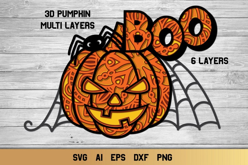 Download Multi Layer SVG 3D Layered Pumpkin svg Fall SVG Halloween ...