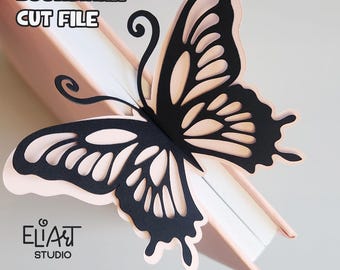 Bookmark SVG, Butterfly SVG, Bookmark Template SVG, Book Lover Gift, Butterfly Bookmark.