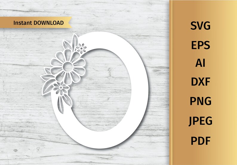 Free Free 259 Flower Initial Svg SVG PNG EPS DXF File