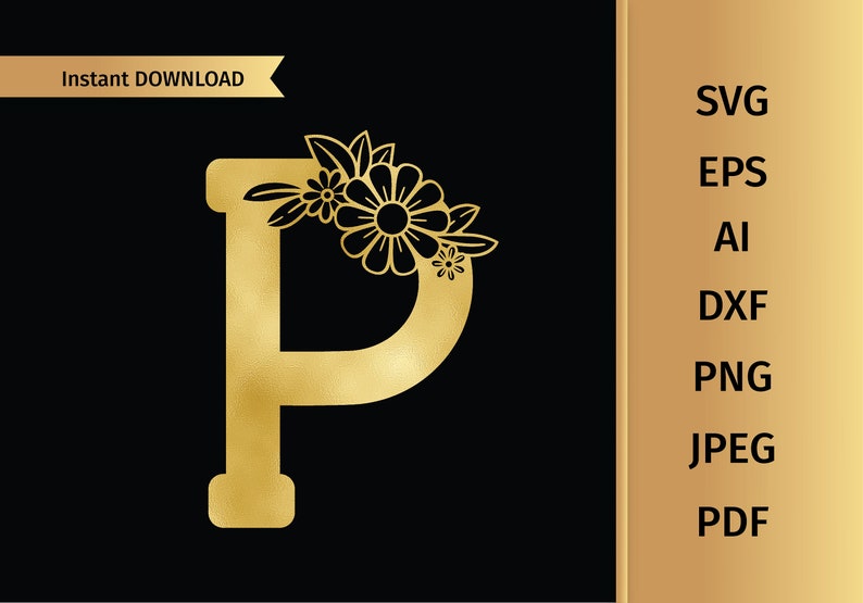 Free Free Flower Initial Svg 687 SVG PNG EPS DXF File