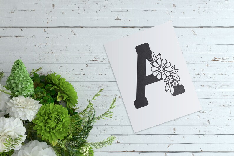 Download Floral Alphabet svg Flower Letters svg Alphabet Initials ...