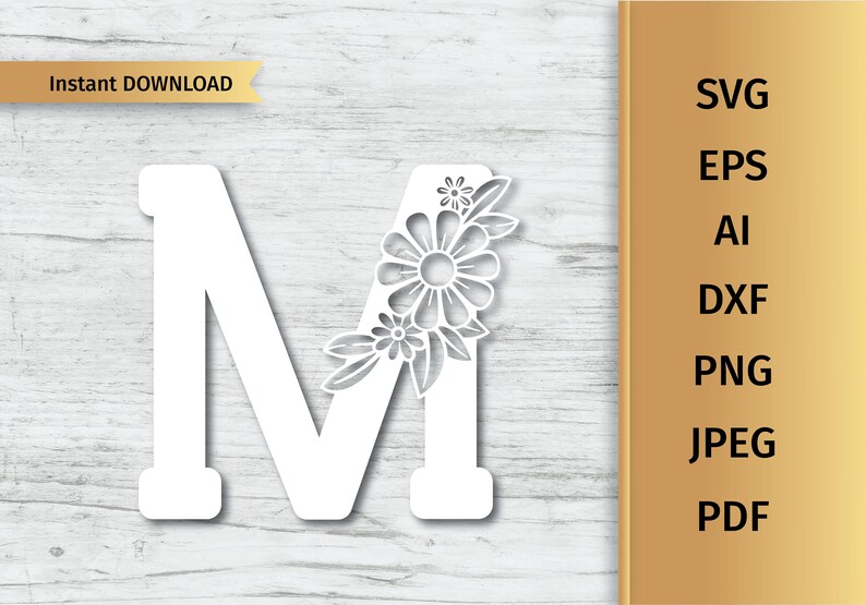 Free Free 184 Floral Letter M Svg SVG PNG EPS DXF File