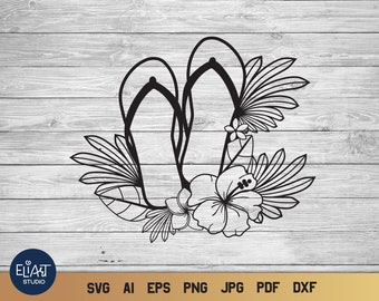 Chanclas SVG, Verano SVG, Playa SVG.