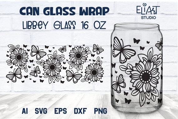 Can glass template Libbey glass wrap svg 16 oz 20 oz Sublimation Wrap  Bundle. SVG, EPS, PNG, JPG, PSD for Sumblimation and Cutting Machines. - So  Fontsy
