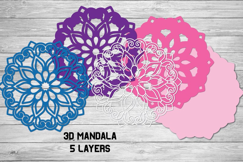 Download Mandala SVG 3d Layered Multi Layer Floral Mandala SVG 5 | Etsy