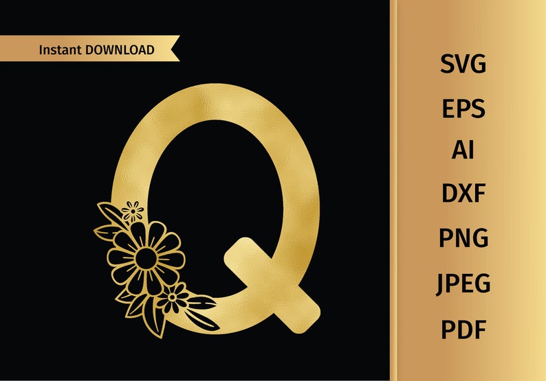 Free Free 85 Floral Monogram Letter Svg SVG PNG EPS DXF File
