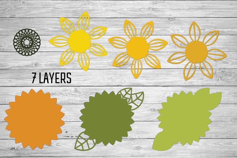 Download Sunflower Mandala Layered Svg Free - Layered SVG Cut File