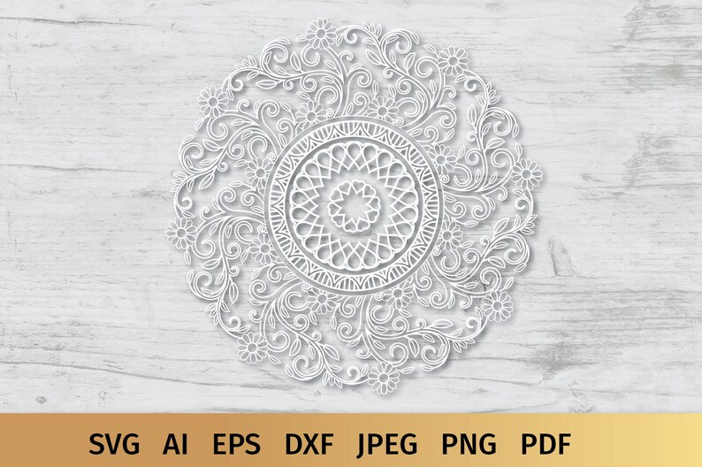 Download Floral Mandala SVG Zentangle Flowers SVG Floral Intricate ...