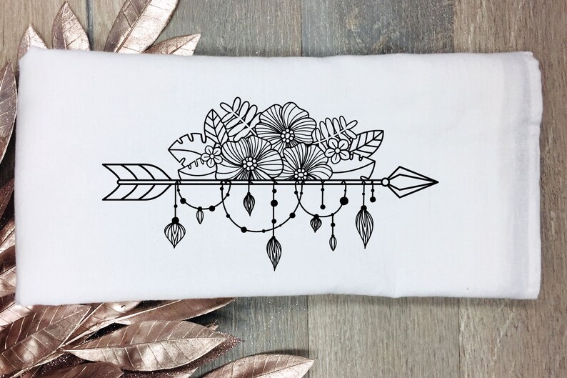 Download Clip Art Boho Arrow Svg Floral Arrow Cut File Commercial And Personal Use Intricate Design Arrow Svg Art Collectibles