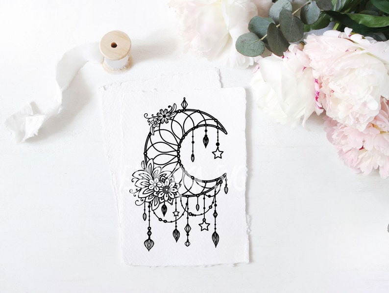 Free Free 71 Crescent Moon Dreamcatcher Svg SVG PNG EPS DXF File