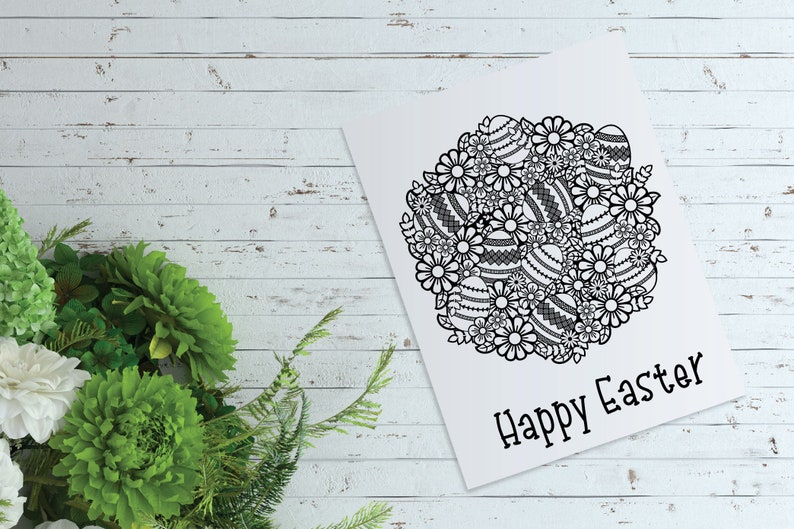 Download Easter Wreath svg Easter Mandala svg Easter Eggs svg Floral | Etsy