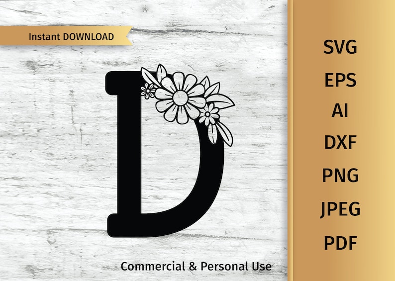 Free Free 332 Flower Initial Svg SVG PNG EPS DXF File