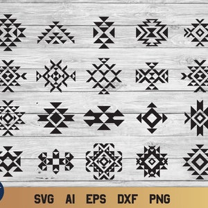 Aztec Pattern SVG, Tribal Pattern SVG, Aztec SVG 20 Elements