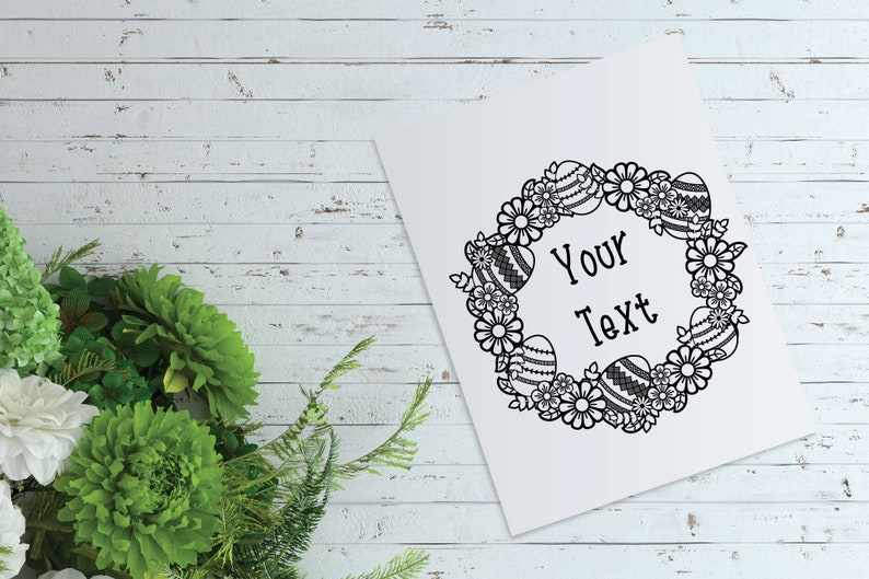 Download Easter Wreath svg Easter monogram frame Easter Eggs svg | Etsy