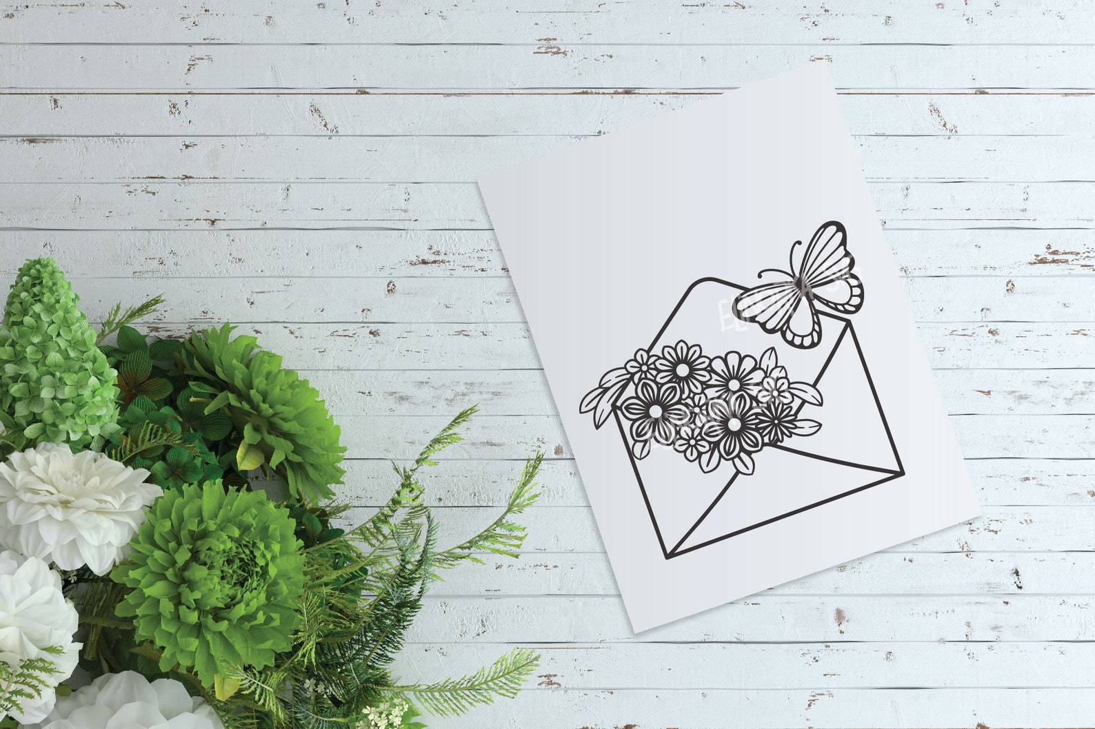 Download Envelope svg Flower svg Floral Envelope Butterfly svg | Etsy