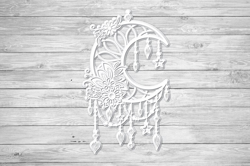 Download Multi Layer SVG 3d Layered Moon Dream Catcher Boho Cut ...