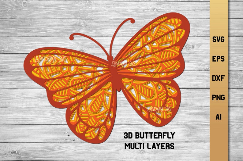 Download Multi Layer Butterfly SVG 3d Layered Butterfly Craft svg ...