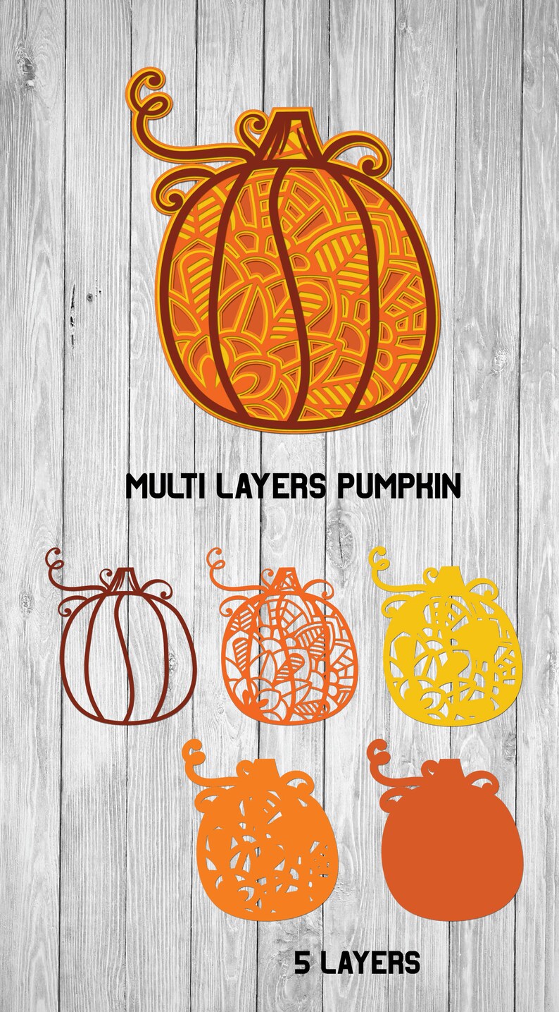 Download Multi Layer Pumpkin SVG Halloween SVG 3d Layered | Etsy