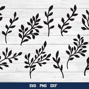 Blätter und Zweige SVG, Ast Silhouette PNG Bundle, Ast PNG.