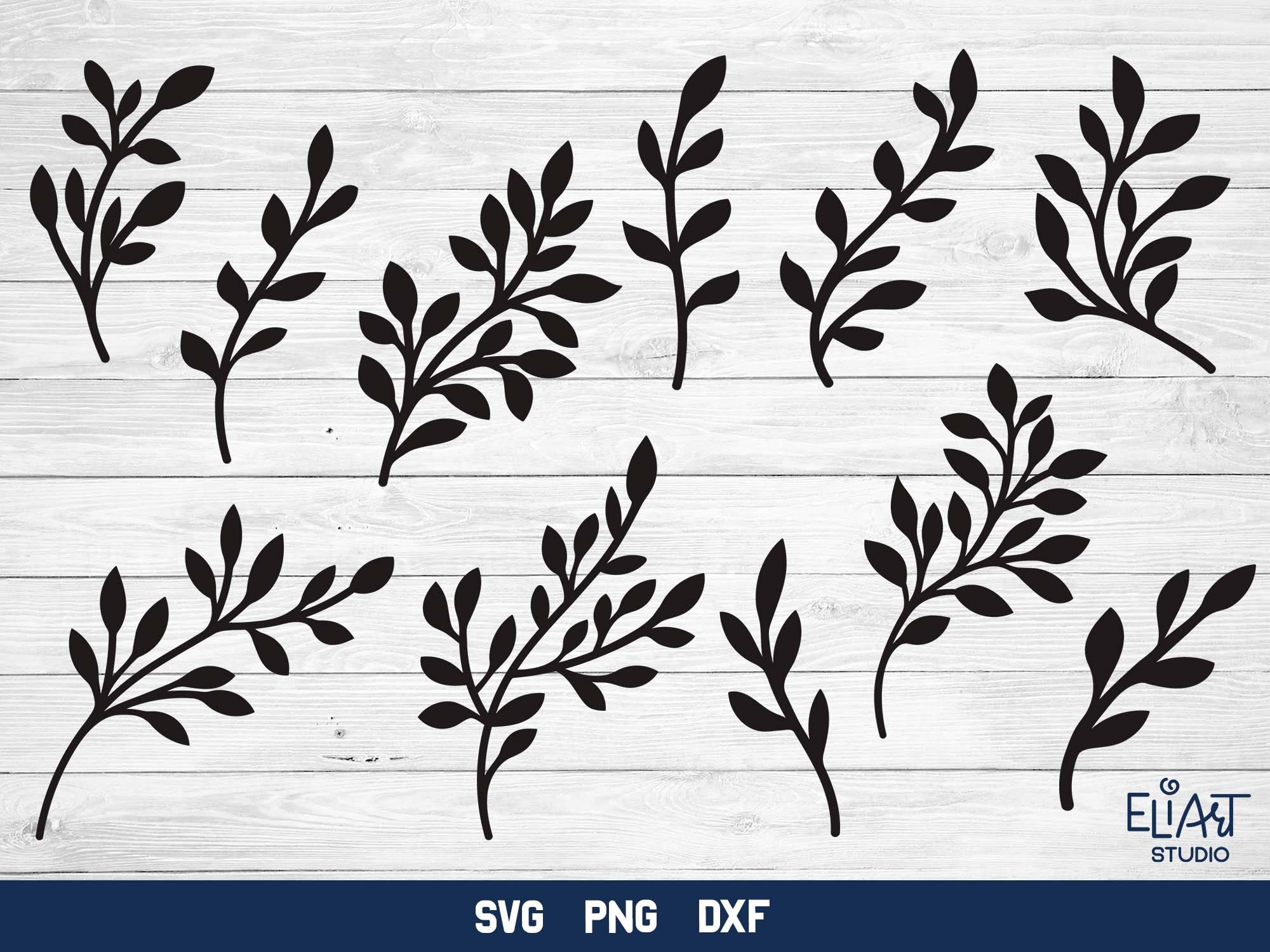 Leaves and Branches SVG Branch Silhouette PNG Bundle Tree Etsy Australia