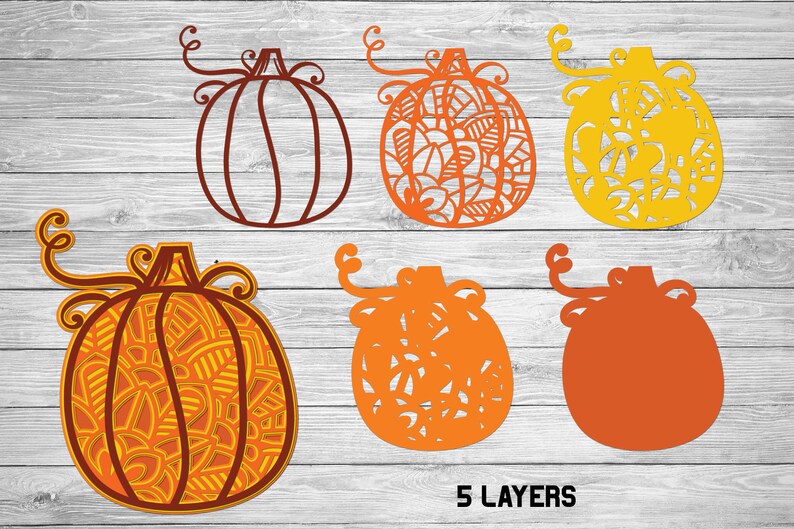 Download 3D geschichtete Kürbis SVG Thanksgiving SVG Bundle schneiden | Etsy