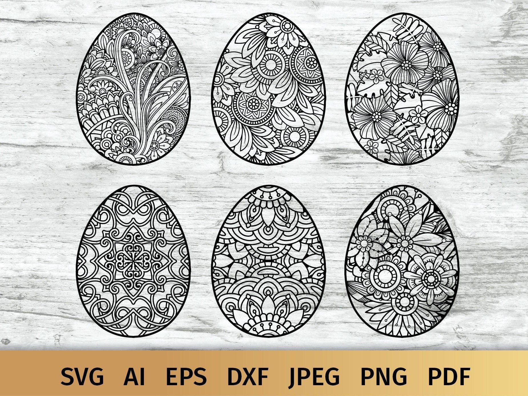 Ostern SVG Ostereier SVG Ostern Mandala kommerzielle | Etsy