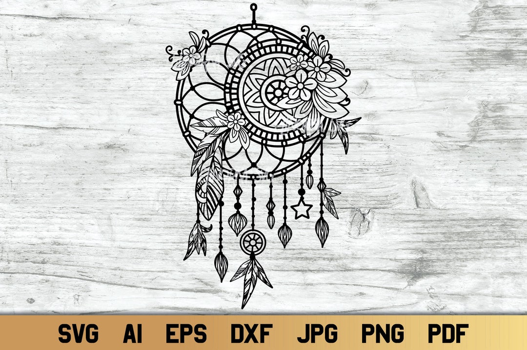 dreamcatcher サイン 18 Dream Catcher SVG Bundle, Dreamcatcher Svg, Split