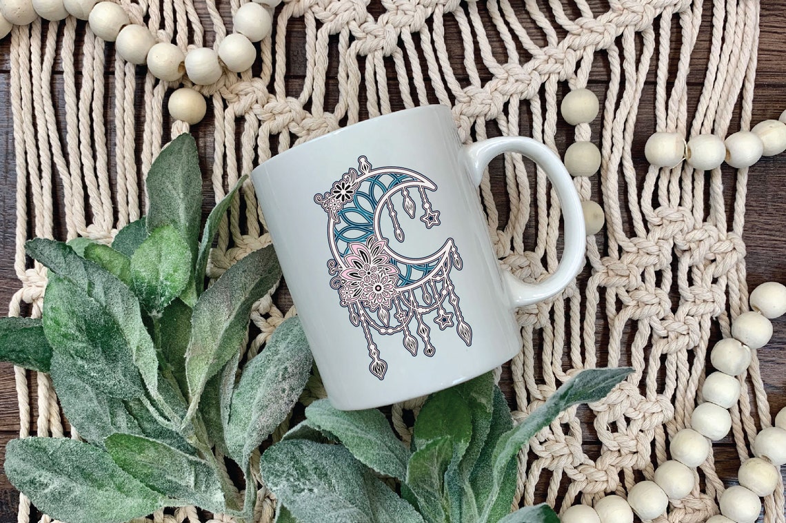 Download 3d Layered Moon Dream Catcher SVG Boho Cut File with 7 | Etsy