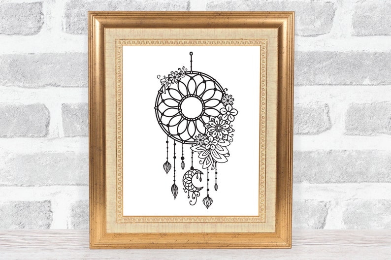 Dream Catcher Svg Boho Svg Floral Dreamcatcher Svg Commercial And Personal Use Dreamer Svg Clip Art Art Collectibles