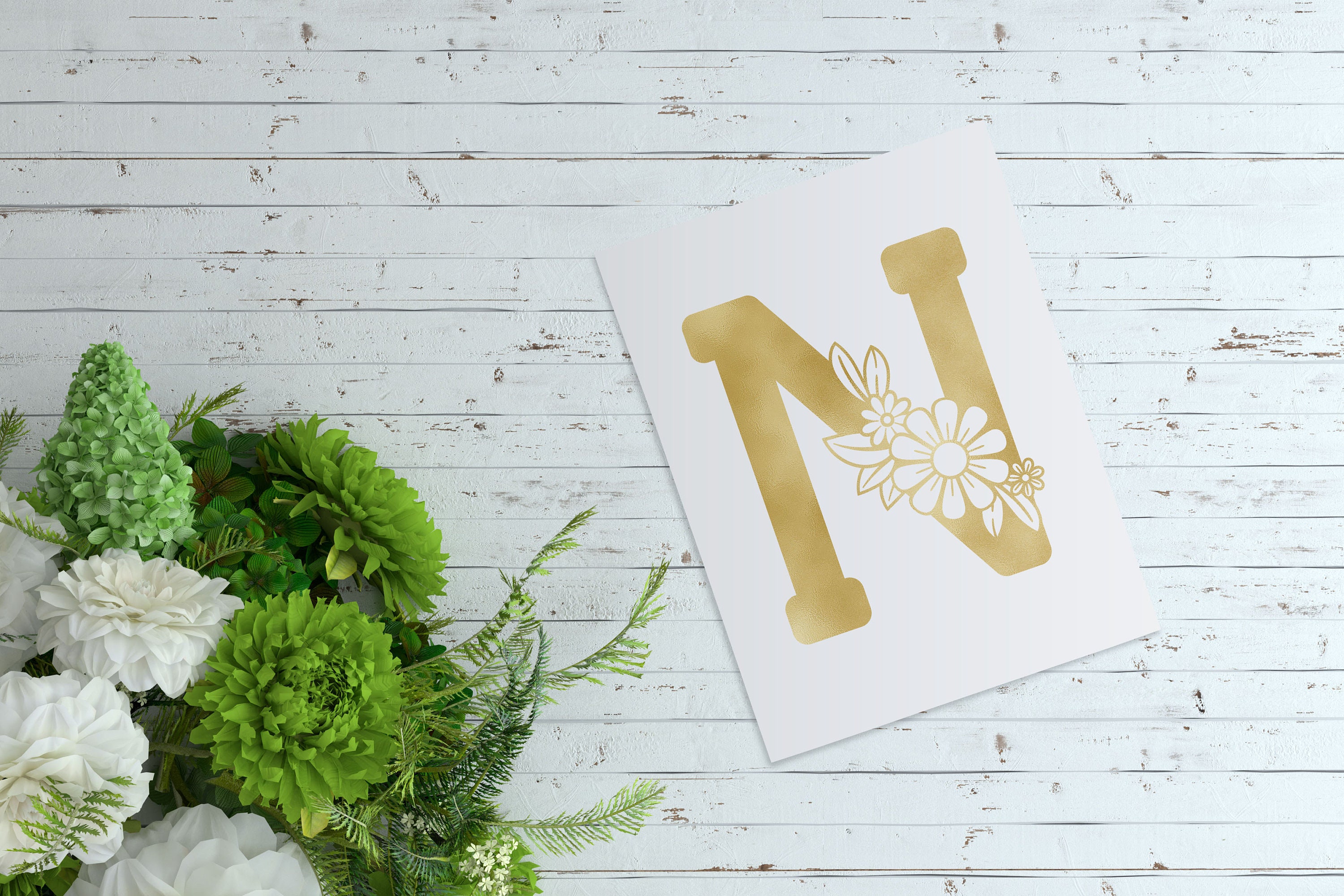 Download Floral Letter N svg Monogram Letter SVG Initial SVG Digital | Etsy