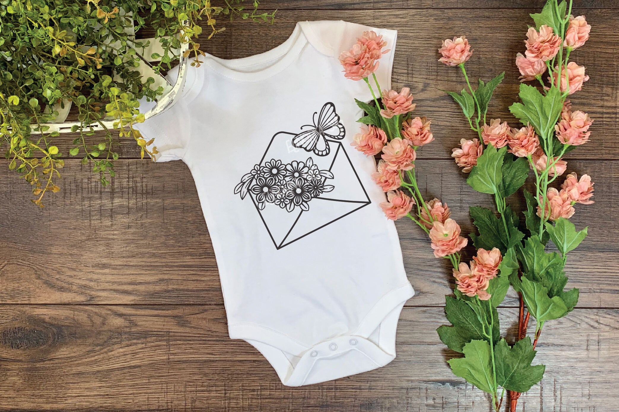 Download Envelope svg Flower svg Floral Envelope Butterfly svg | Etsy