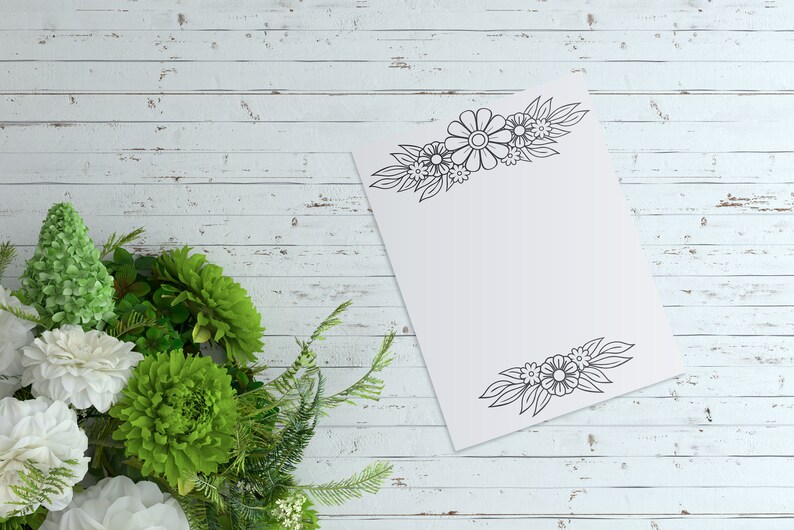 Download Floral Border SVG Flower Corner SVG Floral Swag SVG. | Etsy