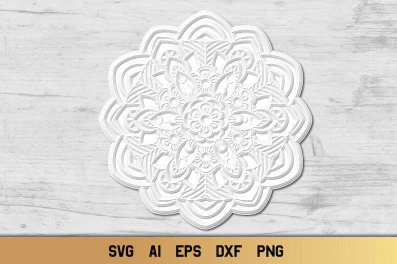 Download Multi Layer SVG 3d Layered Mandala SVG Cut File 5 Layers ...