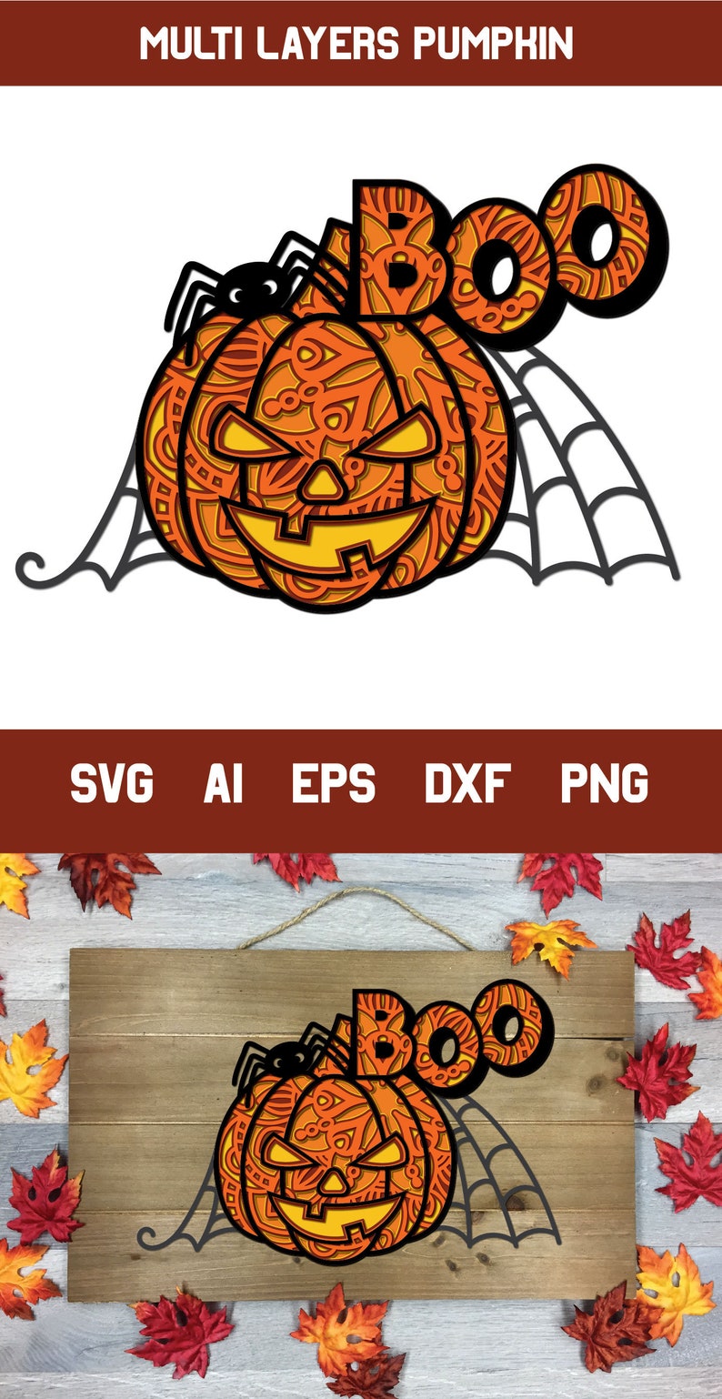 Download Multi Layer SVG 3D Layered Pumpkin svg Fall SVG Halloween ...