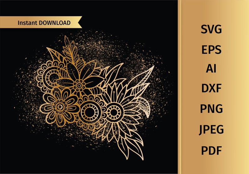 Download Clip Art Personal And Commercial Use Floral Bouquet Svg Floral Swag Svg Art Collectibles