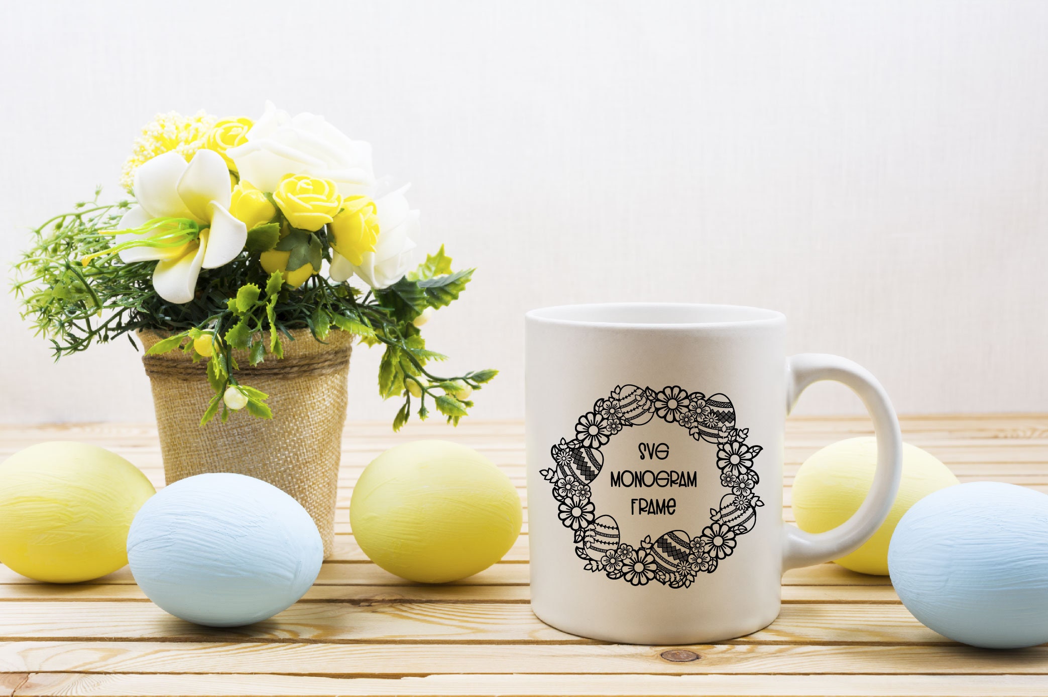 Easter Wreath SVG Easter SVG Floral Monogram Frame. | Etsy Easter Wreath SVG Easter SVG Floral Monogram Frame. | Etsy