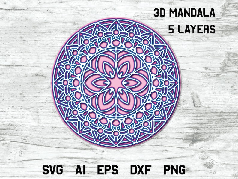 Download Multi Layer SVG 3d Layered Mandala svg Cut File Personal ...