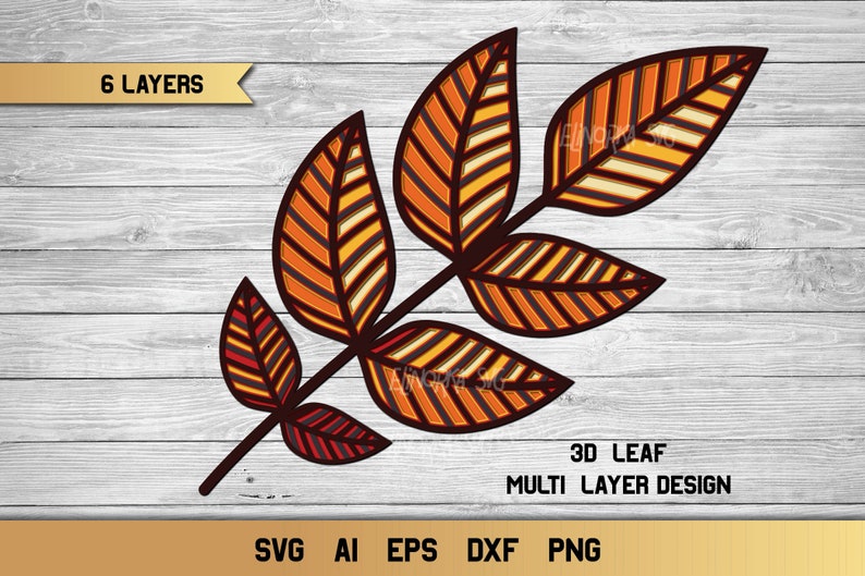 Download 3D Layered Leaf SVG Fall svg Cut File Intricate Design 6 ...
