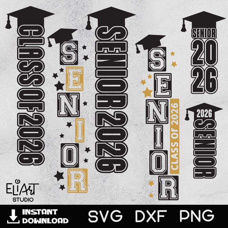 Senior 2026 SVG, Class of 2026 SVG, Senior 2026 Decor, Senior Vertical Sign.
