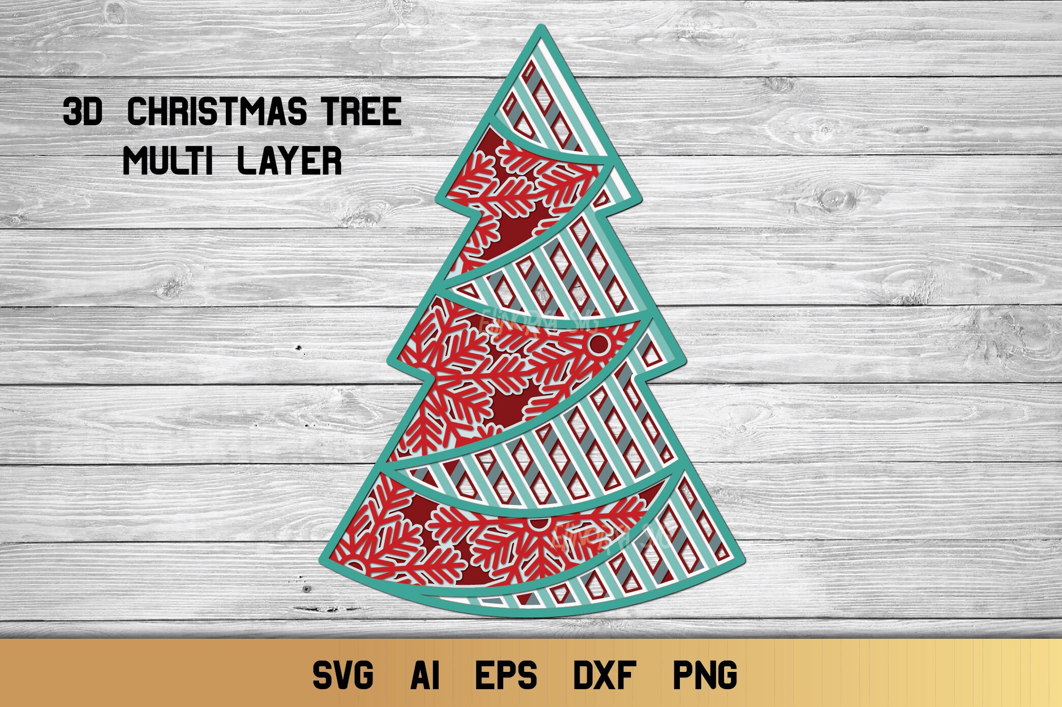 Download Christmas Tree Svg 3d Layered Cut File Merry Christmas Svg Etsy