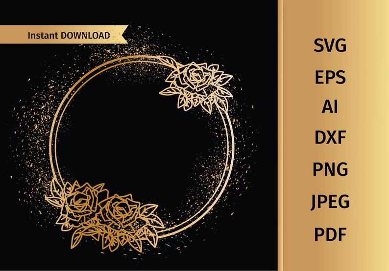 Download Geometric Frames SVG Set of 6 Floral Polygonal Frame ...