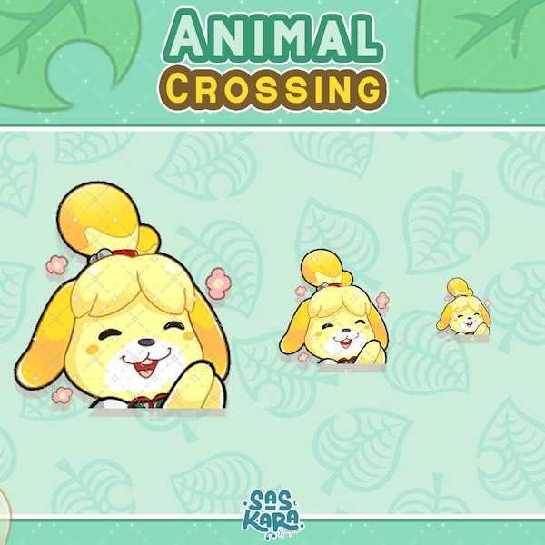 Animal Crossing New Horizon Isabelle Twitch youtube Discord emotes | Twitch graphics