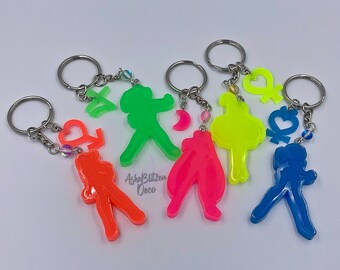 Kikka Tye Dye Star Charm Keychain