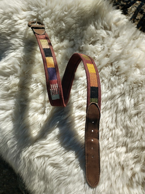 Vintage southwest woven leather belt