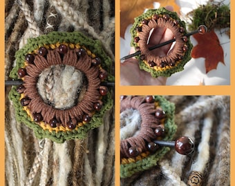 Haarspange Dreads Dreadlocks Schmuck Haarnadel Haarstab  Haarspange Haarklammer Wald Echos