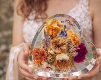 Dein Brautstrauß für die Ewigkeit Brautstrauß Konservierung Herzform opcional mit oder ohne Schrift Hochzeit Braut Brautstrauß AUF BESTELUNG